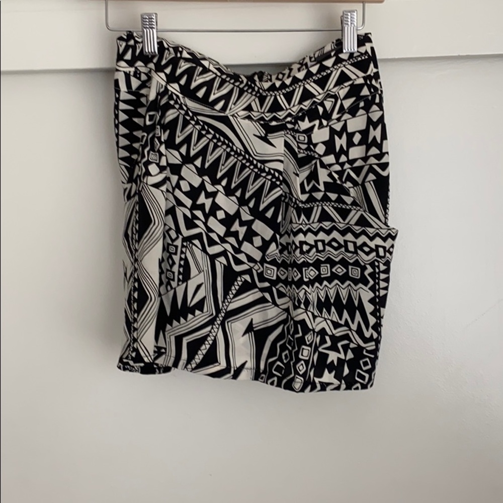 Silk print skirt